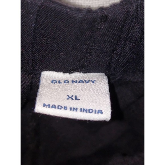 OLD Navy Black Tunic Style Blouse Embroidered Cap Sleeve, Size XL - Picture 3 of 8